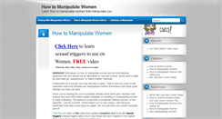 Desktop Screenshot of howtomanipulatewomen.com