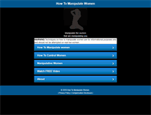 Tablet Screenshot of howtomanipulatewomen.com